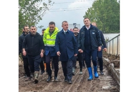 Başkan Büyükakın şiddetli yağıştan etkilenen bölgeleri gezdi